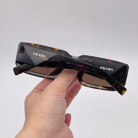 BRAND NEW PRADA PR06YS 2AU8C1 Tortoise/ Dark Brown Unisex Sunglasses - Picture 8 of 10